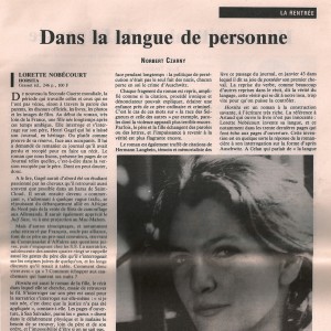 La Quizaine Littéraire, 1er sept 1999