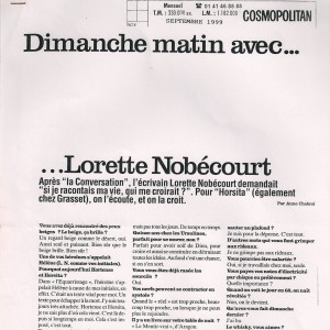 Cosmopolitain, sept 1999