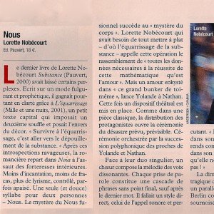 Le Magazine Littéraire, automne 2002