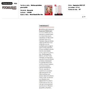 Psychologies Magazine, sept 2022