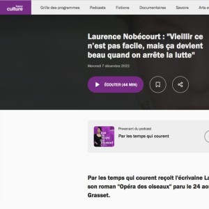 France Culure, déc 2023